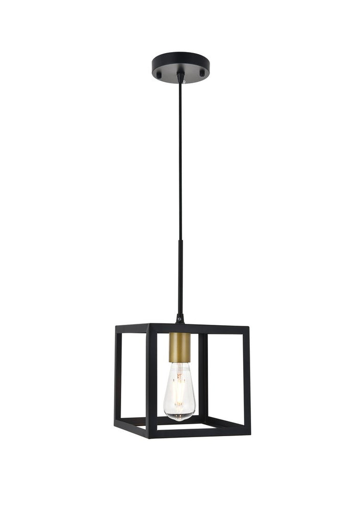 ZC121-LD4063D8BRB - Living District: Resolute 1 light brass and black Pendant