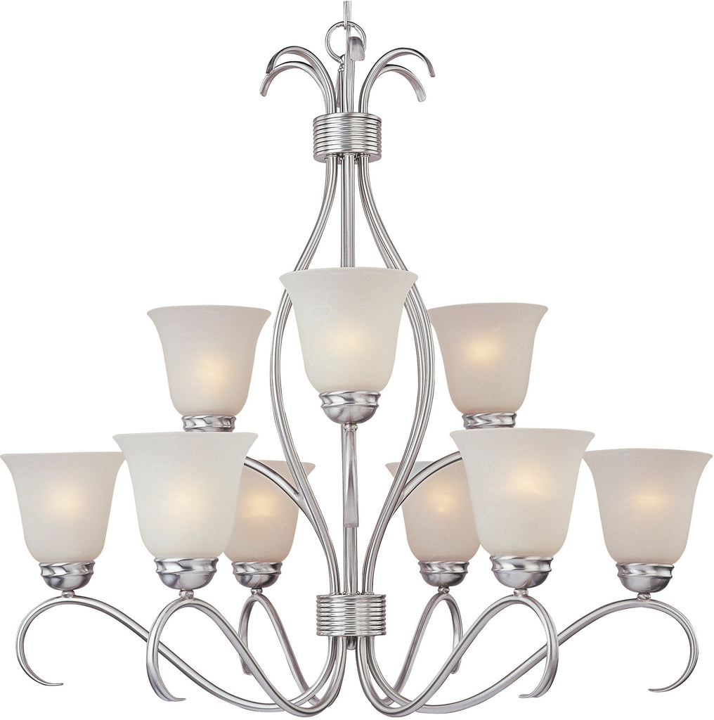 Basix EE 9-Light Chandelier Satin Nickel - C157-85128ICSN