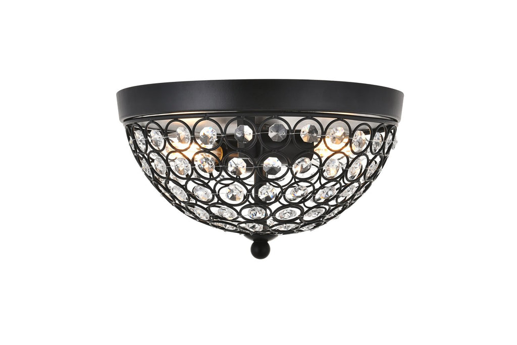 ZC121-LD5012F10MB - Living District: Taye 2 light Matte Black Flush Mount