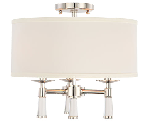 3 Light Polished Nickel Transitional Ceiling Mount - C193-8863-PN_CEILING