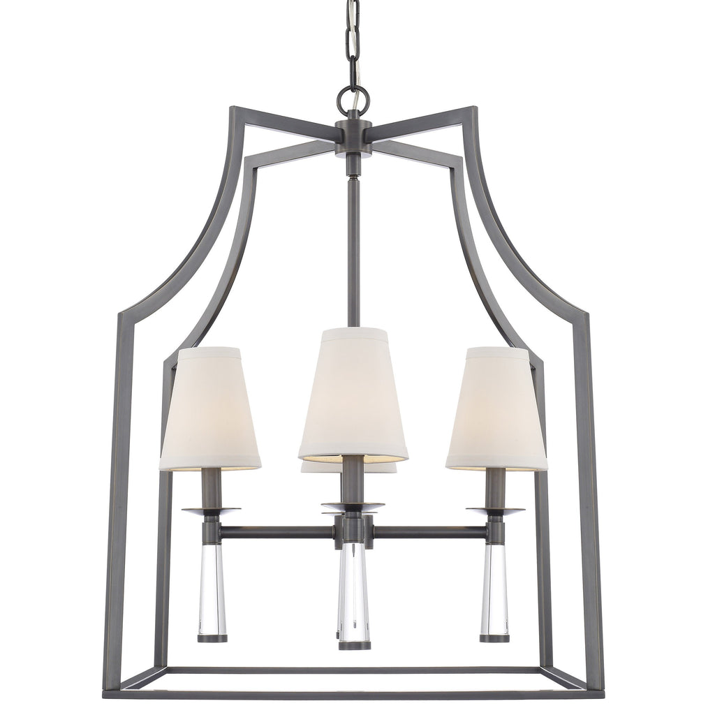 4 Light Oil Rubbed Bronze Mid Century Modern Transitional Chandelier - C193-8864-OR