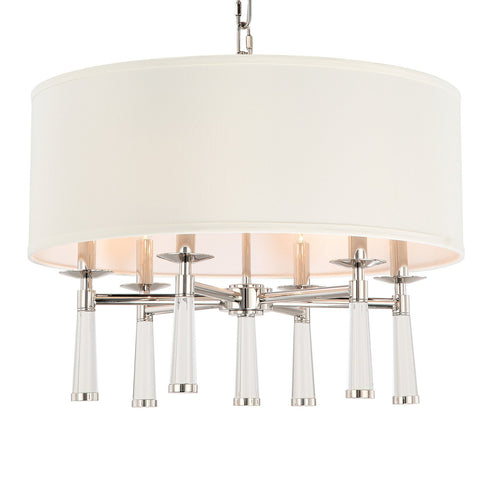 6 Light Polished Nickel Transitional Chandelier - C193-8866-PN