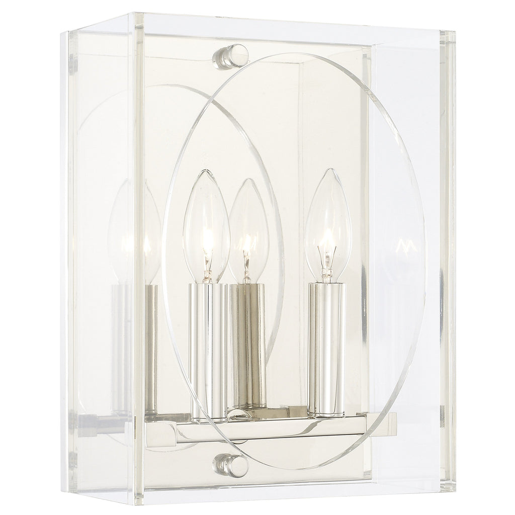 2 Light Polished Nickel Modern Sconce - C193-8872-PN