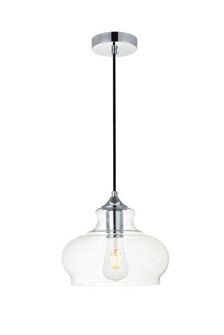 ZC121-LD2246C - Living District: Destry 1 Light Chrome Pendant With Clear Glass