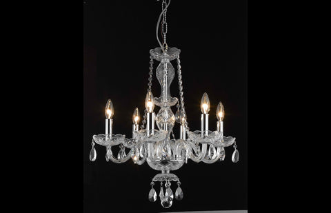 C121-7836D20C/RC - Regency Lighting: Princeton 6 light Chrome Chandelier Clear Royal Cut Crystal