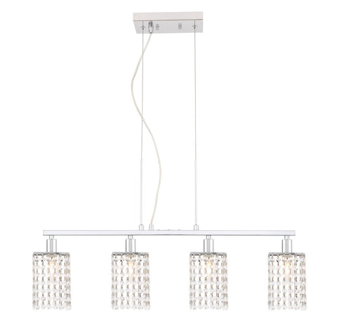 ZC121-LD7502C - Living District: Taylor 4 light Chrome Pendant