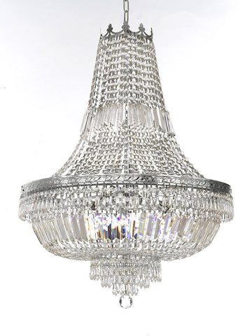 French Empire Crystal Chandelier Lighting- Great for the Dining Room, Foyer, Entry Way, Living Room H30" X W24" - A500-B8/CS/870/9