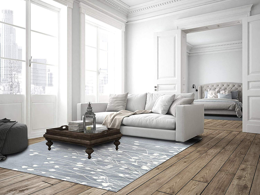 Floral Hand-Tufted Transitional Contemporary Wool Rug Area Rug 5 X 7 - J10-IN-201-5X7