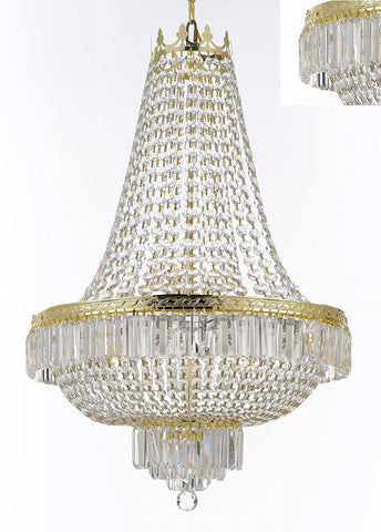 French Empire Crystal Chandelier Lighting - Great for the Dining Room, Foyer, Entry Way,Living Room! H50" X W24" - A500-B102/C7/CG/870/9