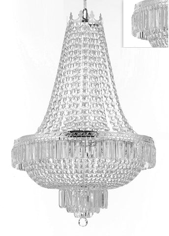 French Empire Crystal Chandelier Lighting- Great for the Dining Room, Foyer, Entry Way, Living Room! H50" X W24" - A500-B102/C7/CS/870/9