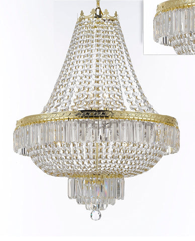 French Empire Crystal Chandelier Lighting-Great for the Dining Room, Foyer, Entry Way, Living Room! H24" X W24" - A500-B102/C3/CG/870/9