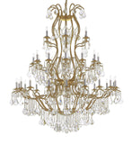 Large Foyer Iron Chandelier Chandeliers Lighting with Crystal! H60" x W52" - A500-CG/3031/36+1