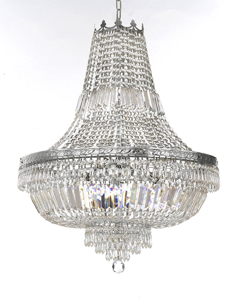 French Empire Crystal Chandelier Lighting -Great for the Dining Room, Foyer, Entry Way, Living Room H24" X W24" - A500-B8/C3/CS/870/9