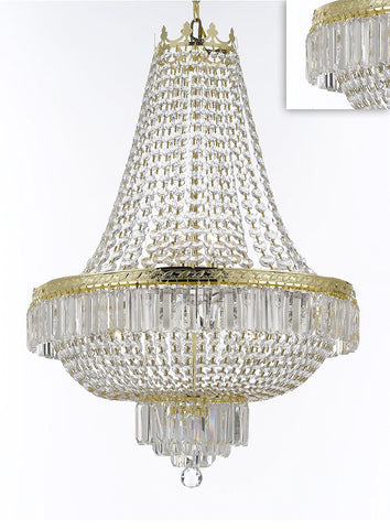 French Empire Crystal Chandelier Lighting-Great for the Dining Room, Foyer, Entry Way, Living Room! H30" X W24" - A500-B102/CG/870/9