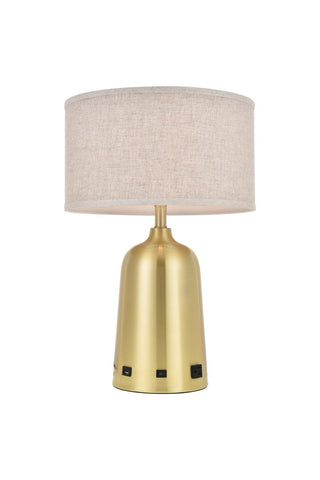 ZC121-TL3013 - Regency Decor: Brio Collection 1-Light Brushed Brass Finish Table Lamp