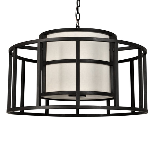 5 Light Matte Black Industrial Chic Chandelier - C193-9595-MK