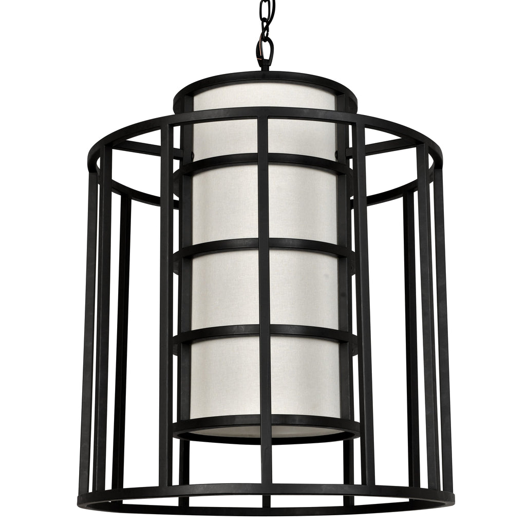 6 Light Matte Black Industrial Chic Chandelier - C193-9597-MK