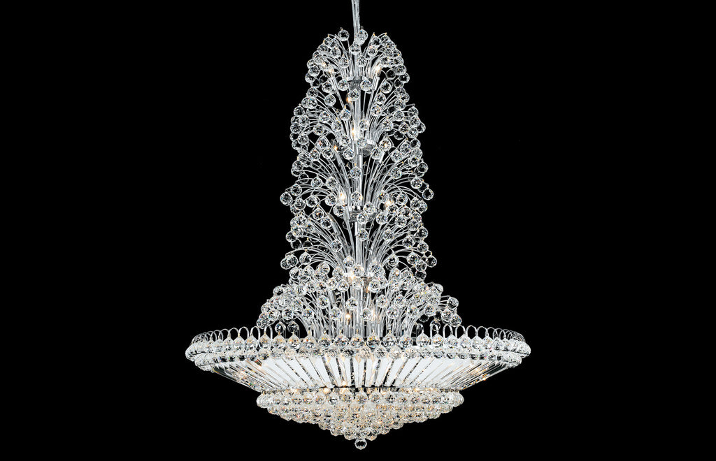 C121-2908G48C/EC - Regency Lighting: Sirius 43 light Chrome Chandelier Clear Elegant Cut Crystal