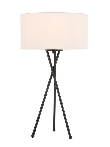 ZC121-LD6186BK - Living District: Cason 1 light Black and White shade Floor lamp