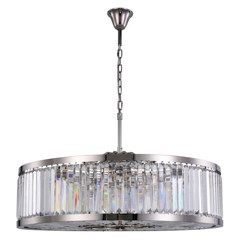 ZC121-1233G43PN/RC - Urban Classic: Chelsea 10 light Polished nickel Chandelier Clear Royal Cut Crystal