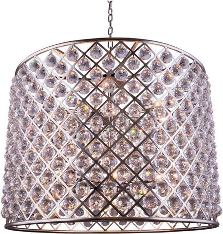 C121-1206D35PN/RC By Elegant Lighting - Madison Collection Polished nickel Finish 12 Lights Pendant lamp