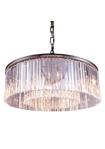 C121-1208G43PN/RC By Elegant Lighting - Sydney Collection Polished nickel Finish 10 Lights Pendant lamp