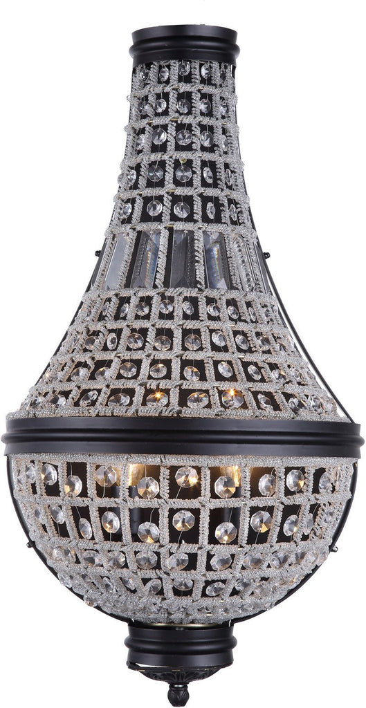 C121-1209W13DB/RC By Elegant Lighting - Stella Collection Dark Bronze Finish 3 Lights Wall Sconce