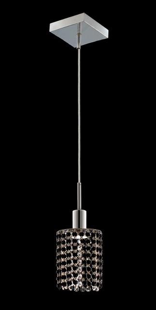 C121-1281D-S-R-JT/RC By Elegant Lighting Mini Collection 1 Lights Pendant Chrome Finish