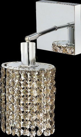 C121-1281W-S-E-GT/RC By Elegant Lighting Mini Collection 1 Lights Wall Sconce Chrome Finish