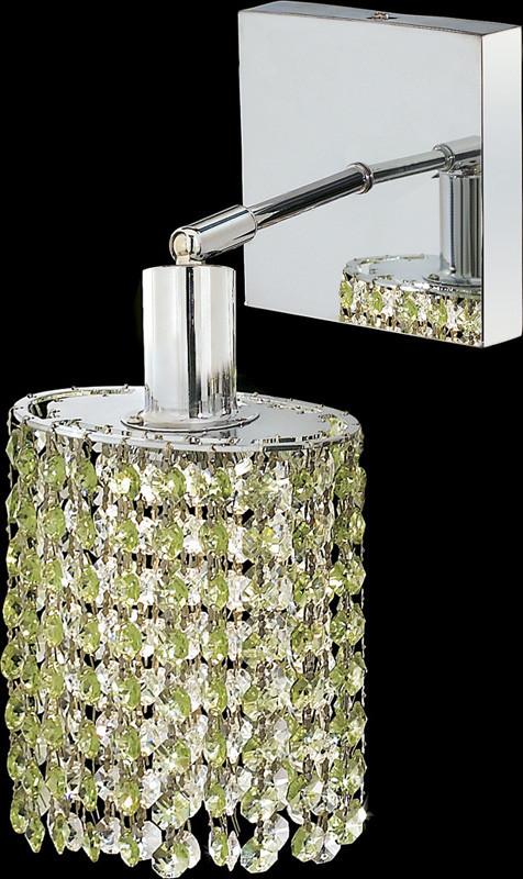 C121-1281W-S-E-LP/RC By Elegant Lighting Mini Collection 1 Lights Wall Sconce Chrome Finish