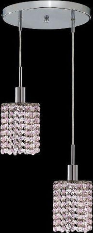 C121-1282D-R-R-RO/RC By Elegant Lighting Mini Collection 2 Lights Pendant Chrome Finish