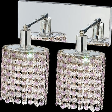 C121-1282W-O-E-RO/RC By Elegant Lighting Mini Collection 2 Lights Wall Sconce Chrome Finish