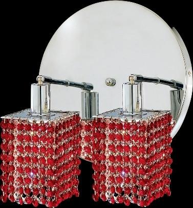 C121-1282W-R-S-BO/RC By Elegant Lighting Mini Collection 2 Lights Wall Sconce Chrome Finish