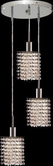 ZC121-1283D-R-P-CL/EC By Regency Lighting Mini Collection 3 Lights Pendant Chrome Finish