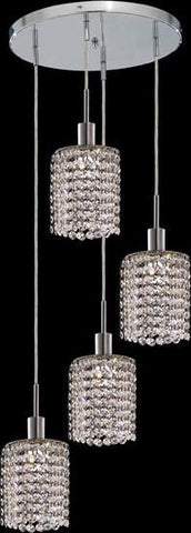 ZC121-1284D-R-R-CL/EC By Regency Lighting Mini Collection 4 Lights Pendant Chrome Finish