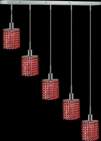 C121-1285D-O-E-BO/RC By Elegant Lighting Mini Collection 4 Lights Pendant Chrome Finish