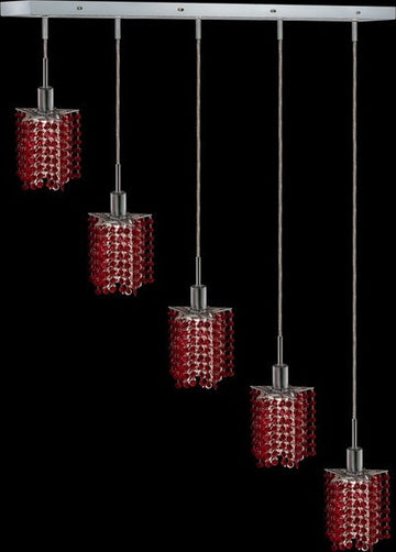 C121-1285D-O-P-BO/RC By Elegant Lighting Mini Collection 5 Lights Pendant Chrome Finish