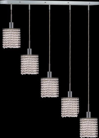 ZC121-1285D-O-S-CL/EC By Regency Lighting Mini Collection 5 Lights Pendant Chrome Finish