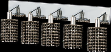 C121-1285W-O-R-JT/RC By Elegant Lighting Mini Collection 5 Lights Wall Sconce Chrome Finish