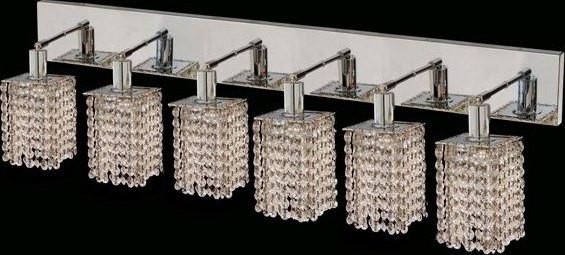 ZC121-1286W-O-S-CL/EC By Regency Lighting Mini Collection 6 Lights Wall Sconce Chrome Finish