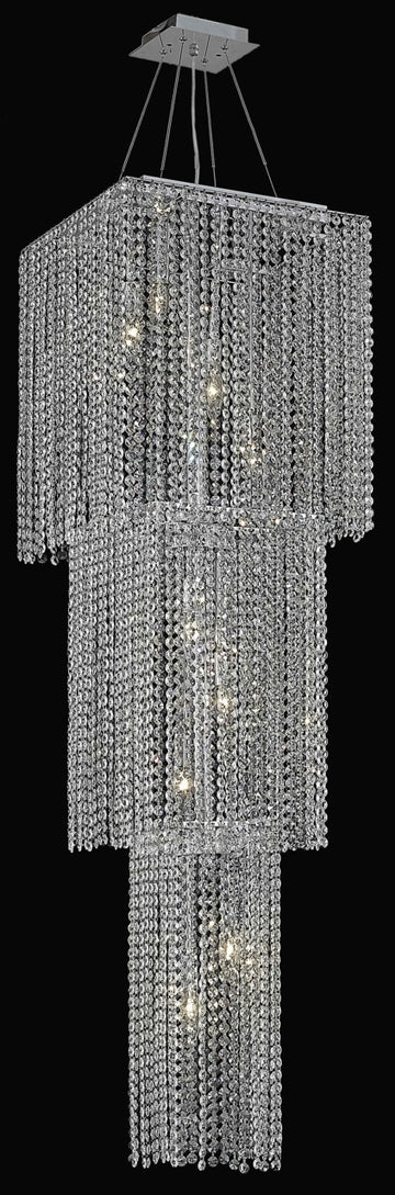 ZC121-1299G54C-CL/EC By Regency Lighting Moda Collection 9 Light Chandeliers Chrome Finish