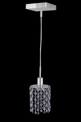 C121-1381D-S-R-BO/RC By Elegant Lighting Mini Collection 1 Light Pendants Chrome Finish