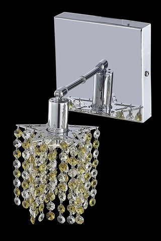 C121-1381W-S-P-JT/RC By Elegant Lighting Mini Collection 1 Light Wall Sconces Chrome Finish