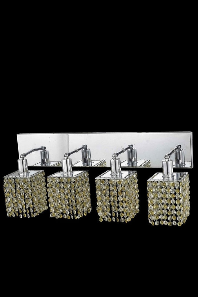 C121-1384W-O-S-JT/RC By Elegant Lighting Mini Collection 4 Light Wall Sconces Chrome Finish