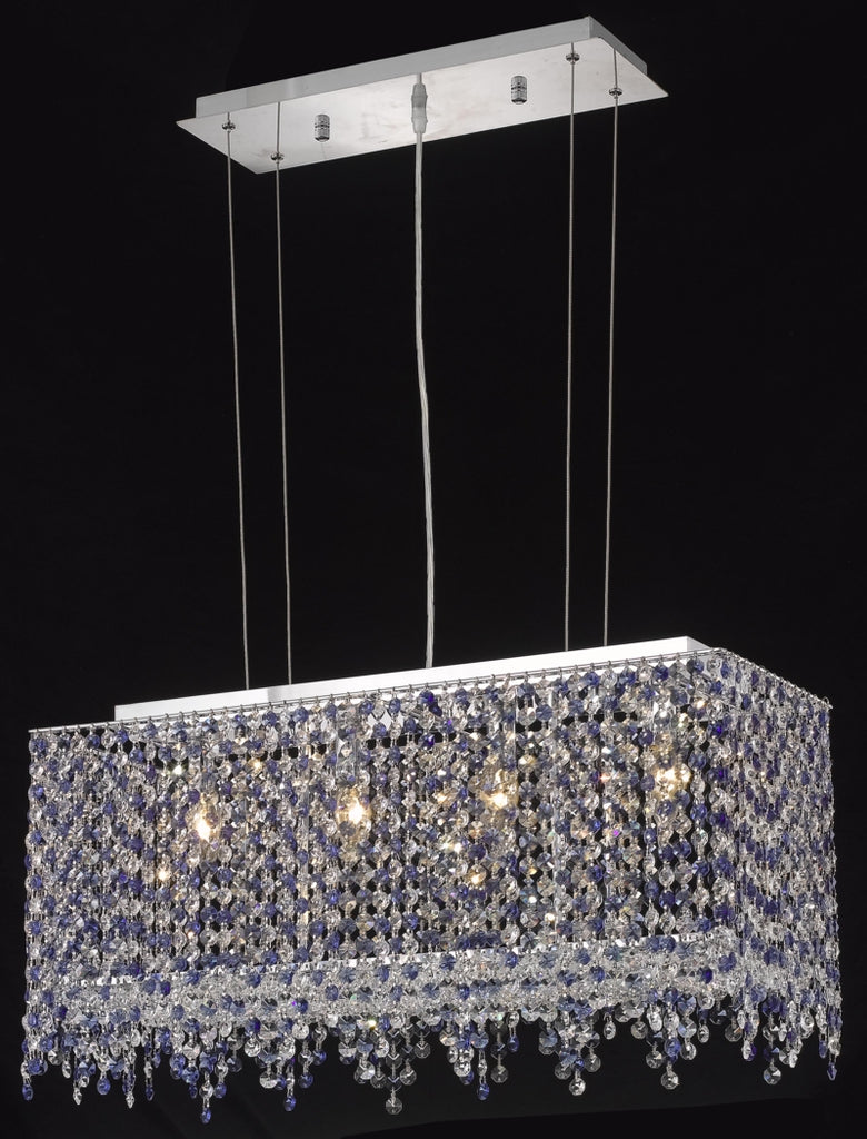 ZC121-1391W24C-CL/RC By Regency Lighting 1391 Moda Collection Wall Sconce W24 H8 E6 Lt:6 Chrome Finish  (Royal Cut Crystal)
