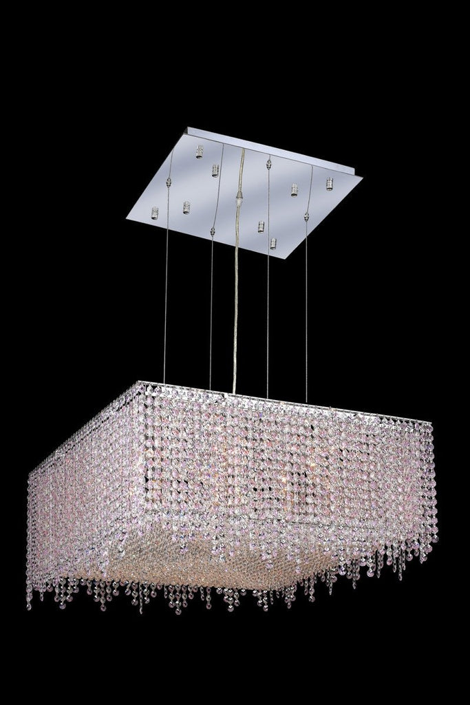 C121-1394D26C-CL/RC By Elegant Lighting Moda Collection 13 Light Chandeliers Chrome Finish