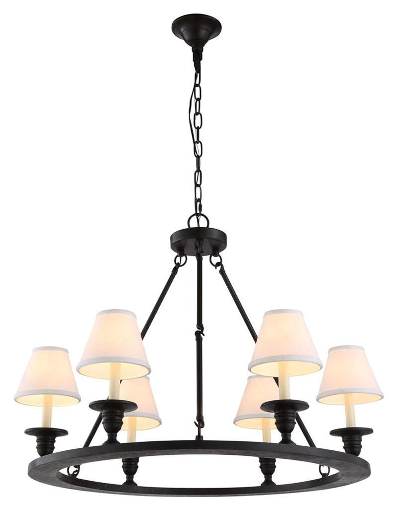 C121-1402D32VB By Elegant Lighting - Chester Collection Vintage Bronze Finish 6 Lights Pendant lamp