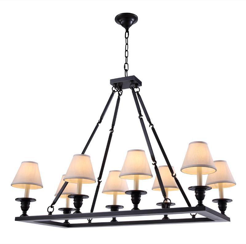 C121-1403G38BZ By Elegant Lighting - Franklin Collection Bronze Finish 8 Lights Pendant lamp