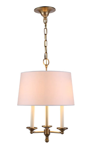 C121-1405D14BB By Elegant Lighting - Crawford Collection Burnish Brass Finish 3 Lights Pendant lamp