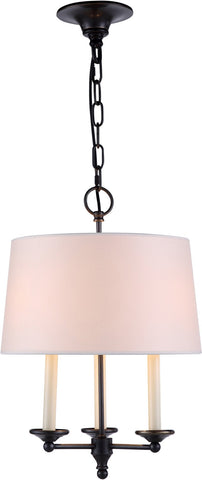 C121-1405D14BZ By Elegant Lighting - Crawford Collection Bronze Finish 3 Lights Pendant lamp